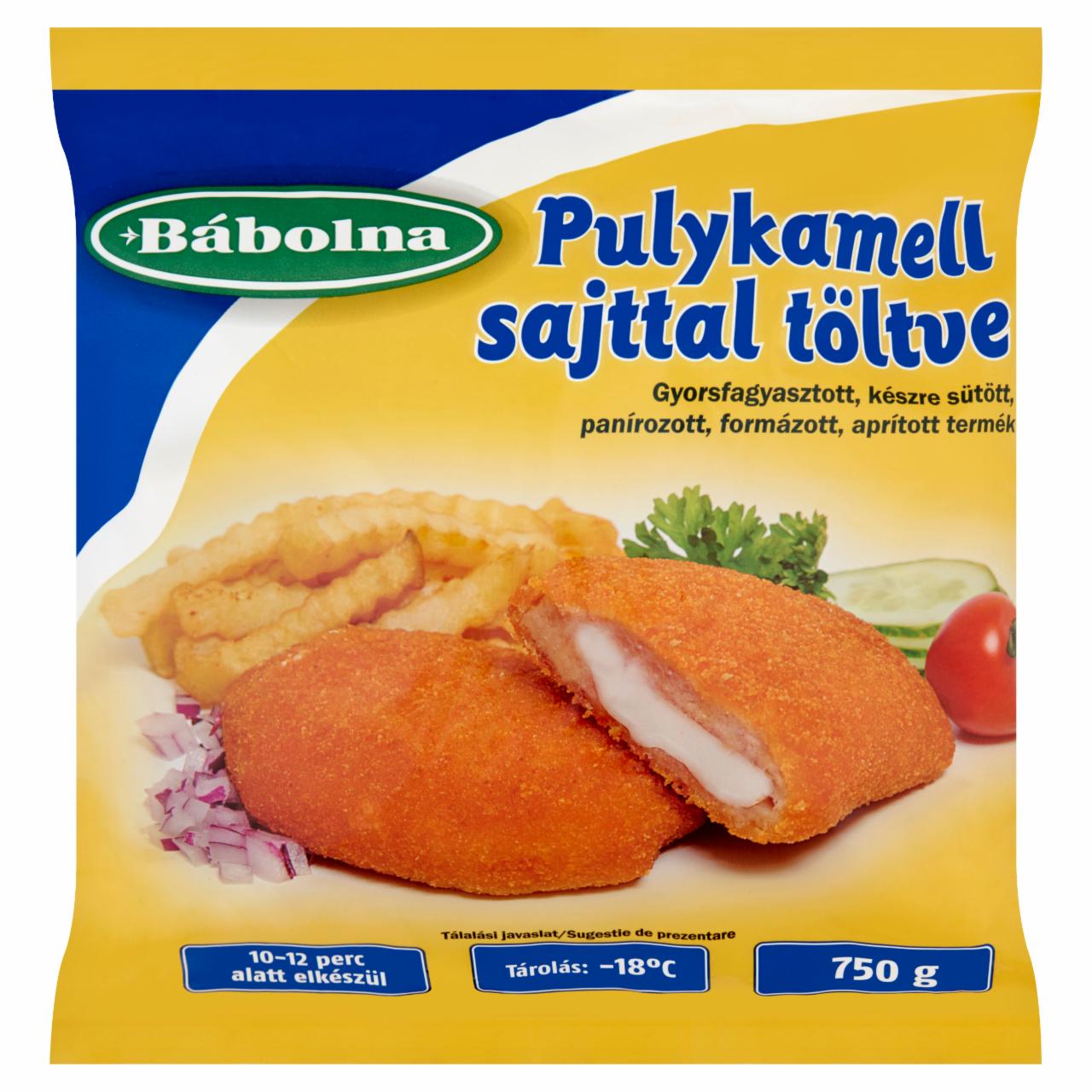 Képek - Bábolna gyorsfagyasztott, panírozott pulykamell sajttal töltve 750 g