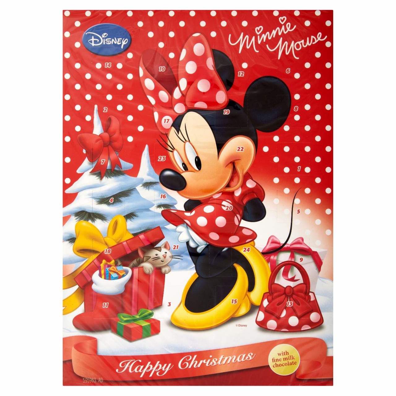 Képek - Disney Minnie Mouse adventi kalendárium tejcsokoládé figura 75 g