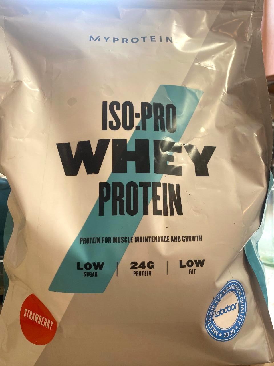 Képek - ISO:Pro whey protein Strawberry MyProtein