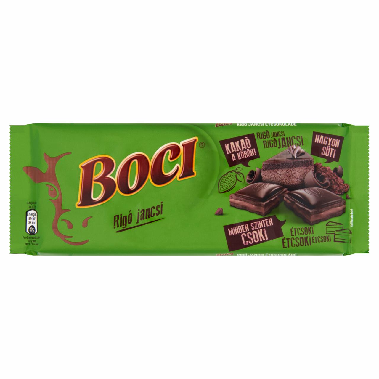 Képek - Boci Rigó Jancsi kakaós krémmel töltött étcsokoládé 100 g