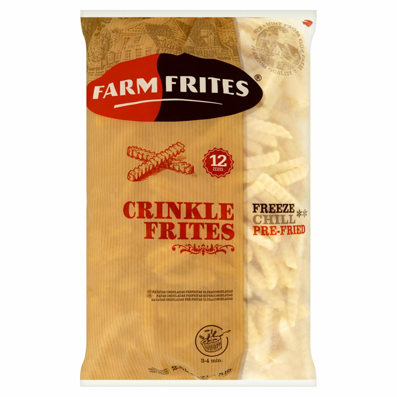 Képek - Farm Frites elősütött, gyorsfagyasztott félkész hullámos hasábburgonya 12 mm 2,5 kg