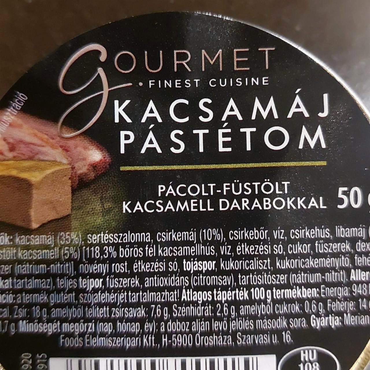 Képek - Kacsamáj pástétom pácolt-füstölt kacsamell darabokkal Gourmet