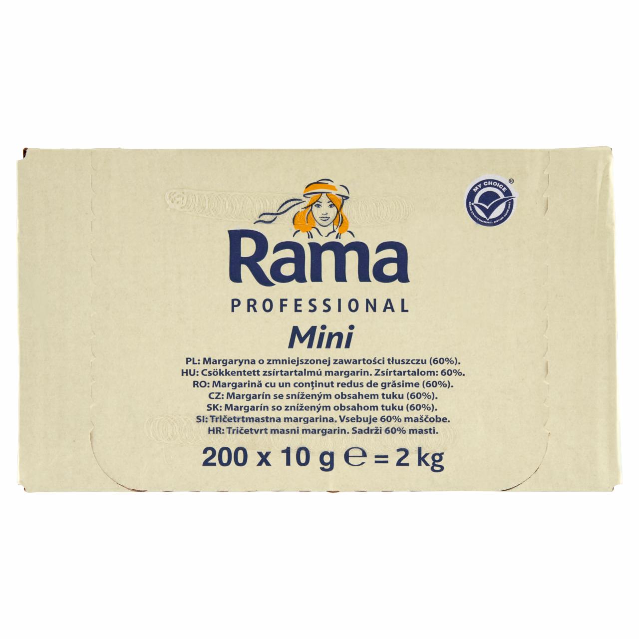 Képek - Rama Mini csökkentett zsírtartalmú margarin 200 x 10 g (2 kg) 
