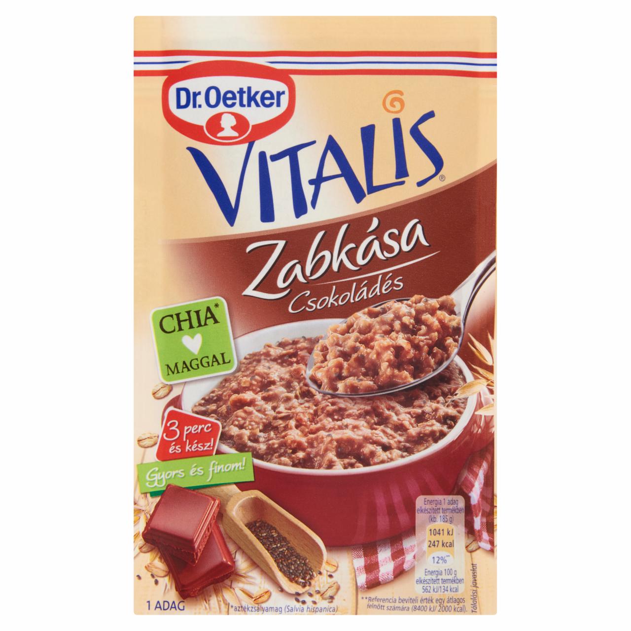 Képek - Dr. Oetker Vitalis csokoládés zabkása alappor 60 g