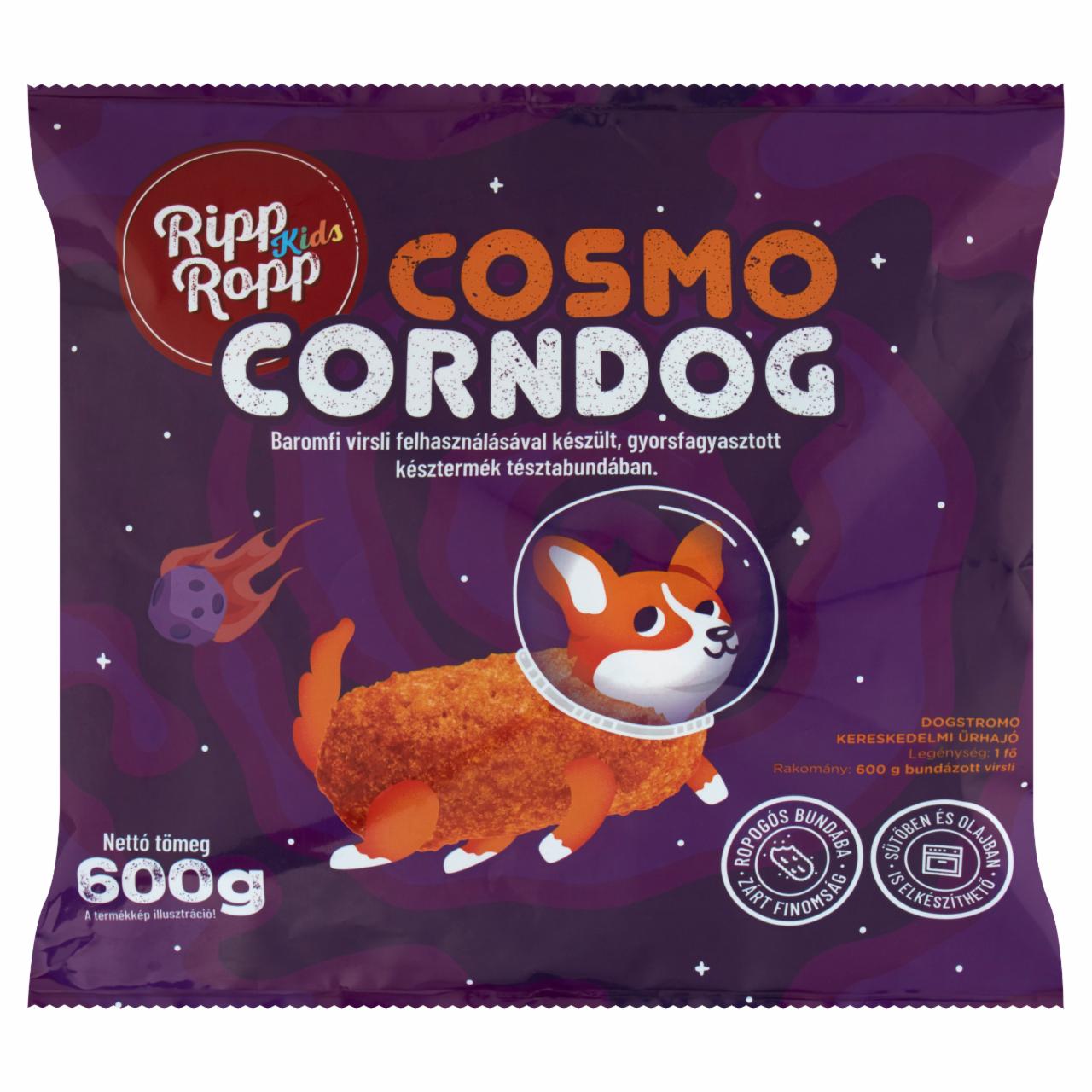 Képek - Ripp-Ropp Kids Cosmo Corndog gyorsfagyasztott baromfi virsli tésztabundában 600 g