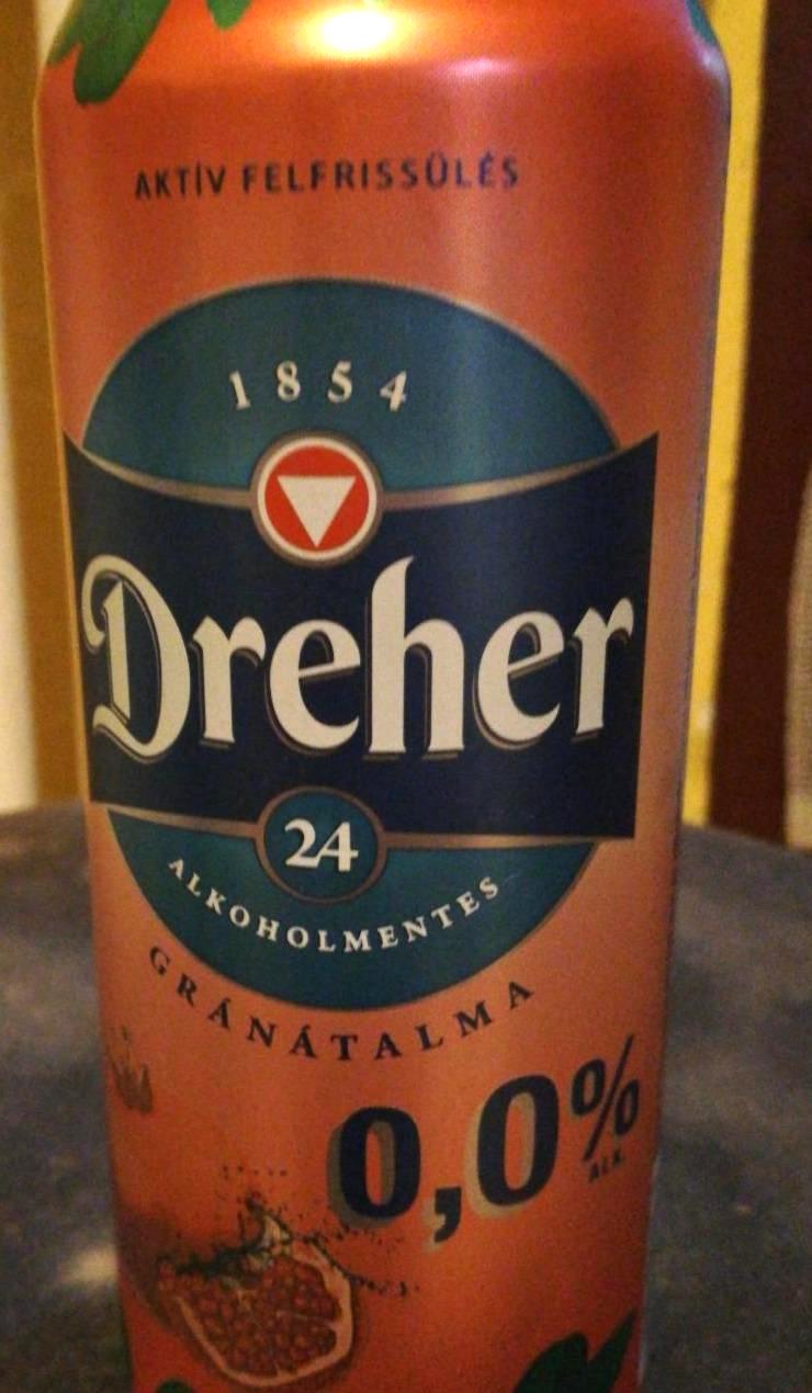 Képek - Gránátalma ízű alkoholmentes világos sör Dreher 24