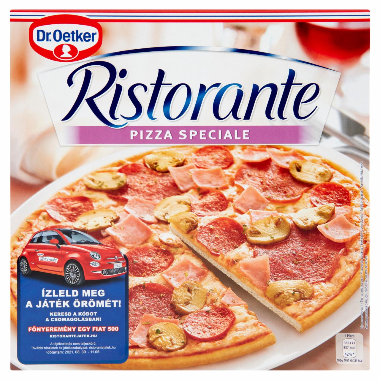 Képek - Dr. Oetker Ristorante Pizza Speciale gyorsfagyasztott pizza szalámival, gombával és sonkával 330 g