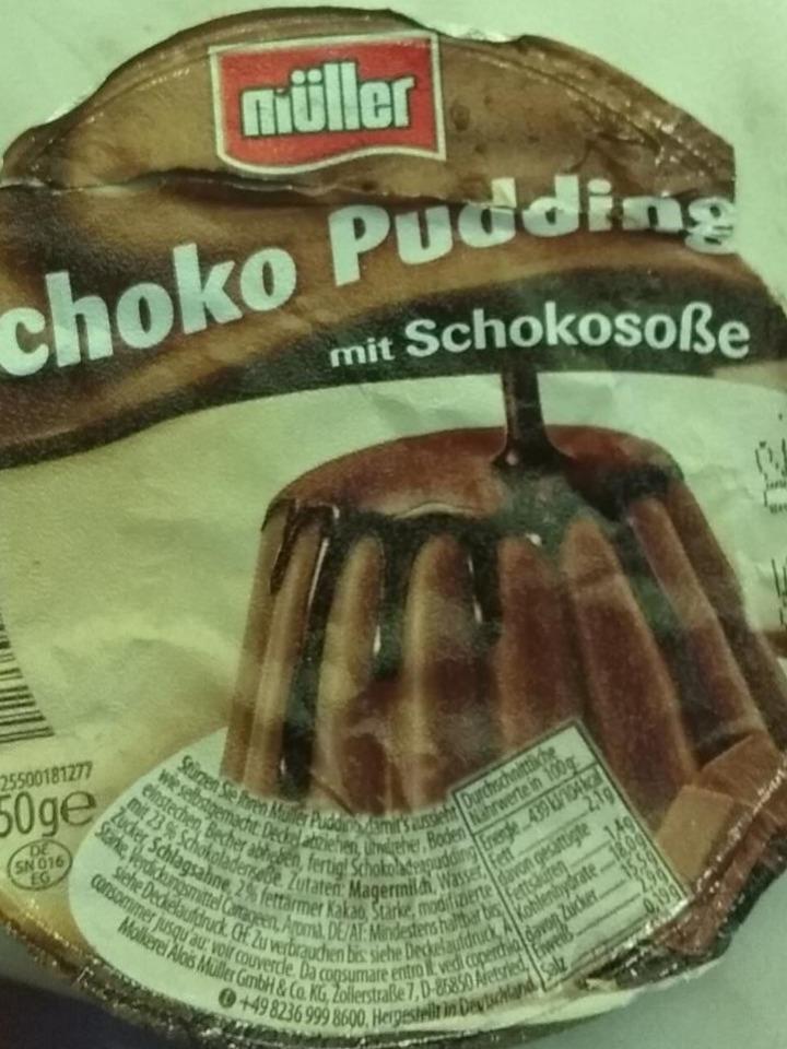 Képek - Müller csokoládé puding csokoládé-öntettel 450 g