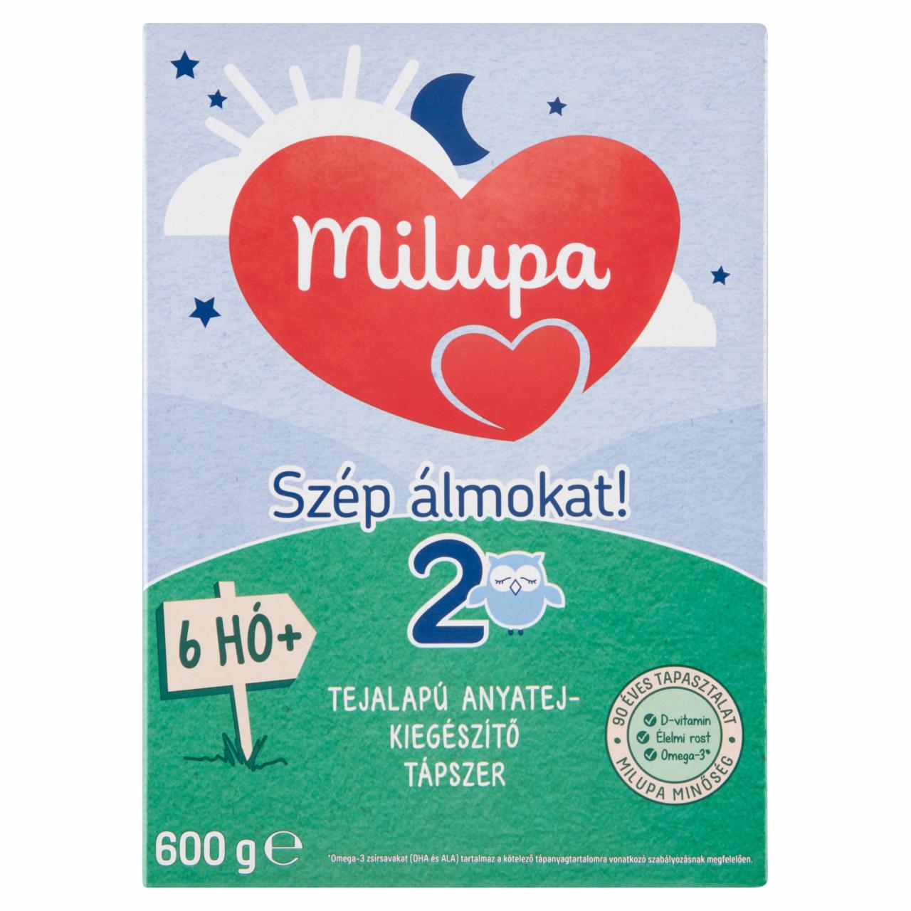 Képek - Milupa Szép álmokat! 2 tejalapú anyatej-kiegészítő tápszer 6 hó+ 600 g