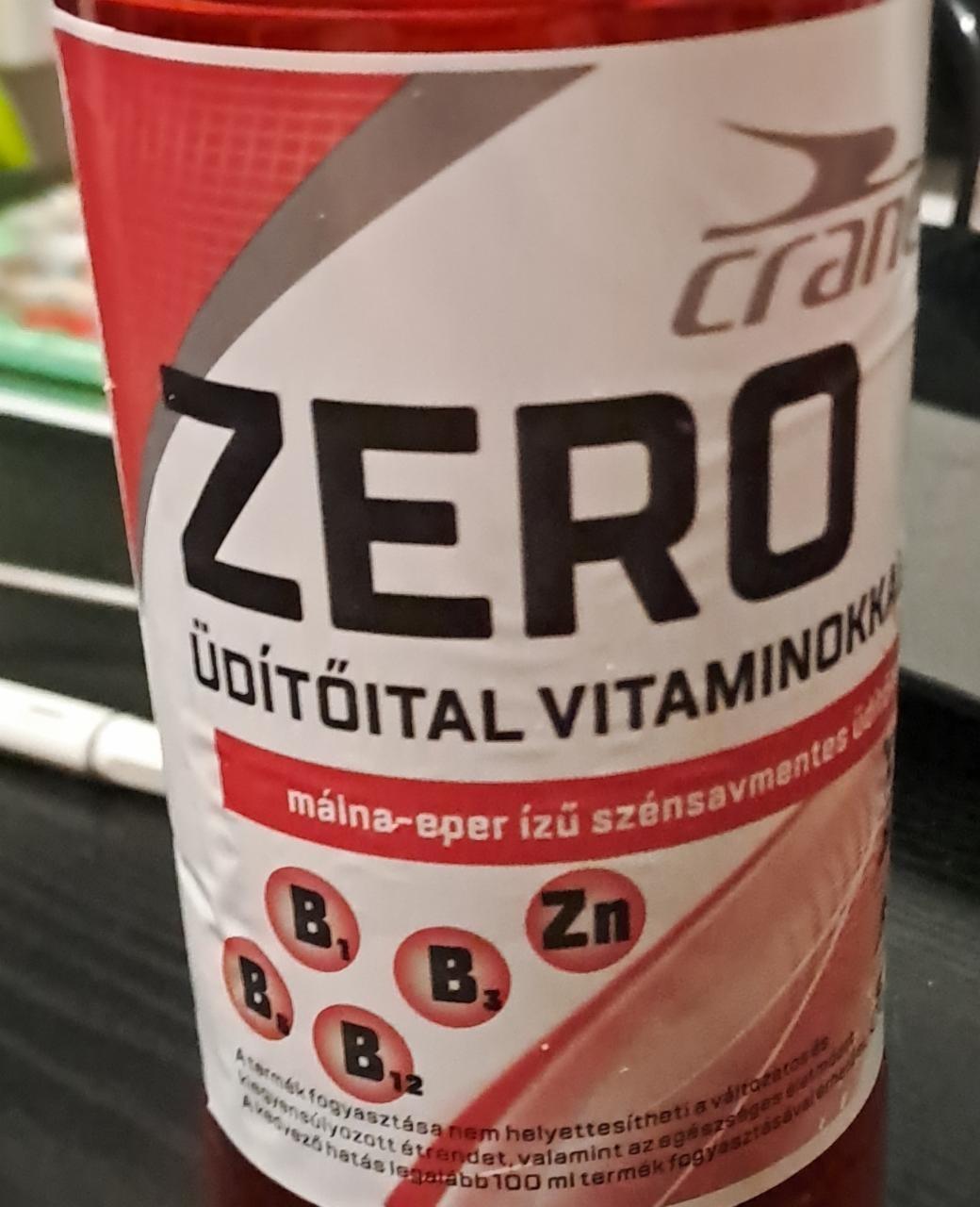 Képek - ZERO üdítőital vitaminokkal -málna, eper ízű szénsavmentes Crane