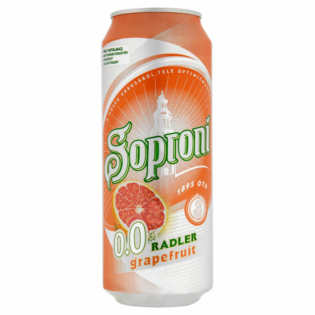 Képek - Soproni Radler grapefruitos alkoholmentes sörital 0,5 l
