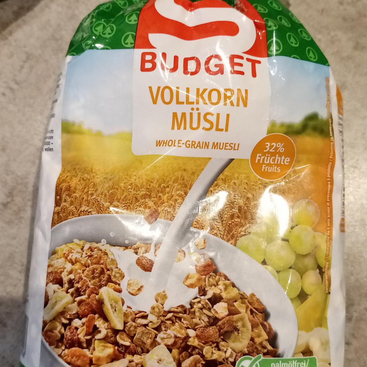 Képek - Vollkorn müsli 32% früchte S Budget