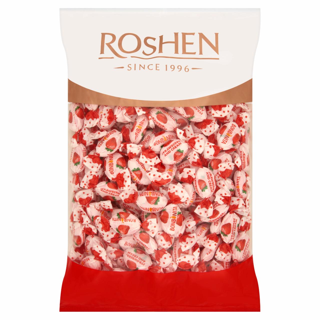 Képek - Roshen Bonbonita eperrel ízesített tejkrémmel töltött cukorka 1 kg