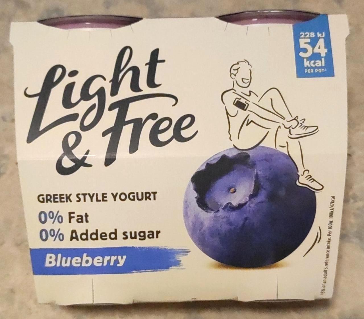 Képek - Light & Free Greek Style Yogurt Blueberry Danone