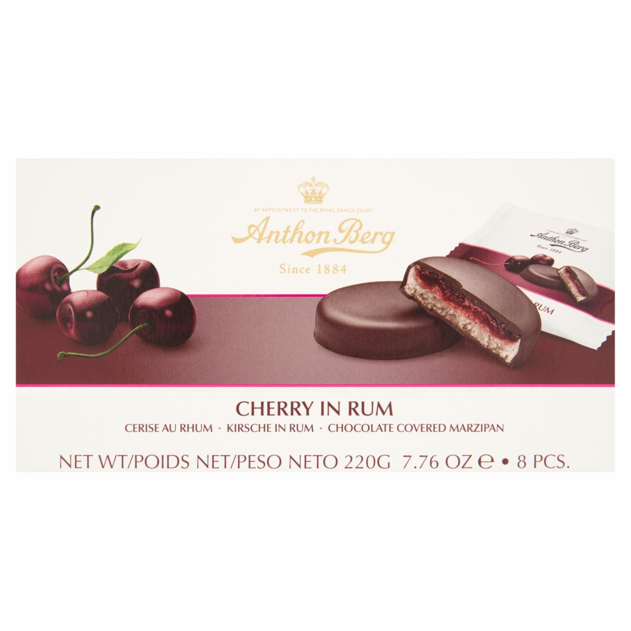 Képek - Anthon Berg csokoládé marcipánnal és rumban lévő cseresznyével töltve 8 db 220 g