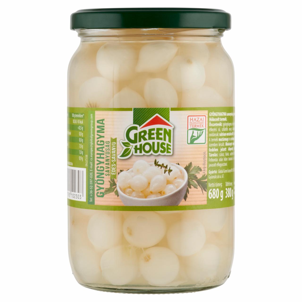 Képek - Green House édes-savanyú gyöngyhagyma savanyúság 680 g