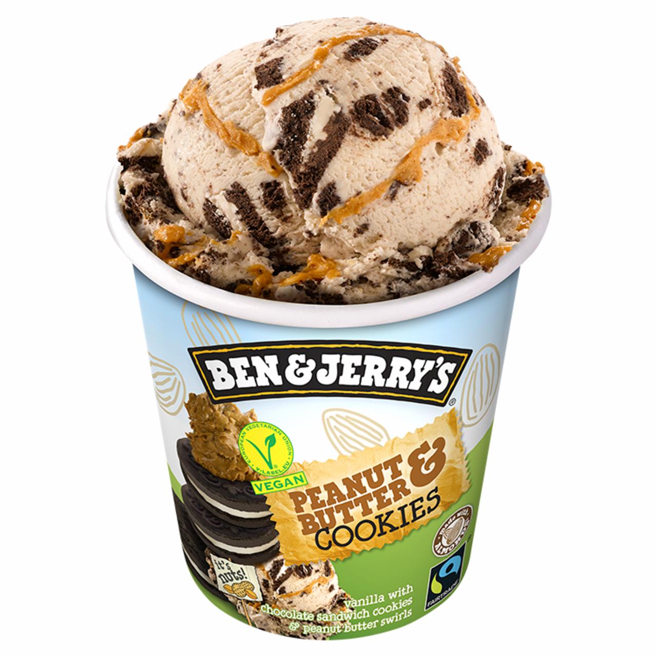 Képek - Ben & Jerry's Vegán Peanut Butter Cookies jégkrém 500 ml