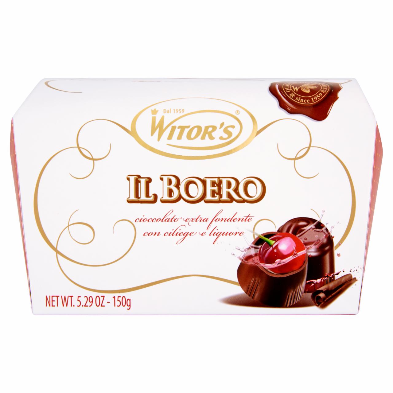 Képek - Witor's Il Boero étcsokoládé praliné meggyel és likőrrel töltve 150 g