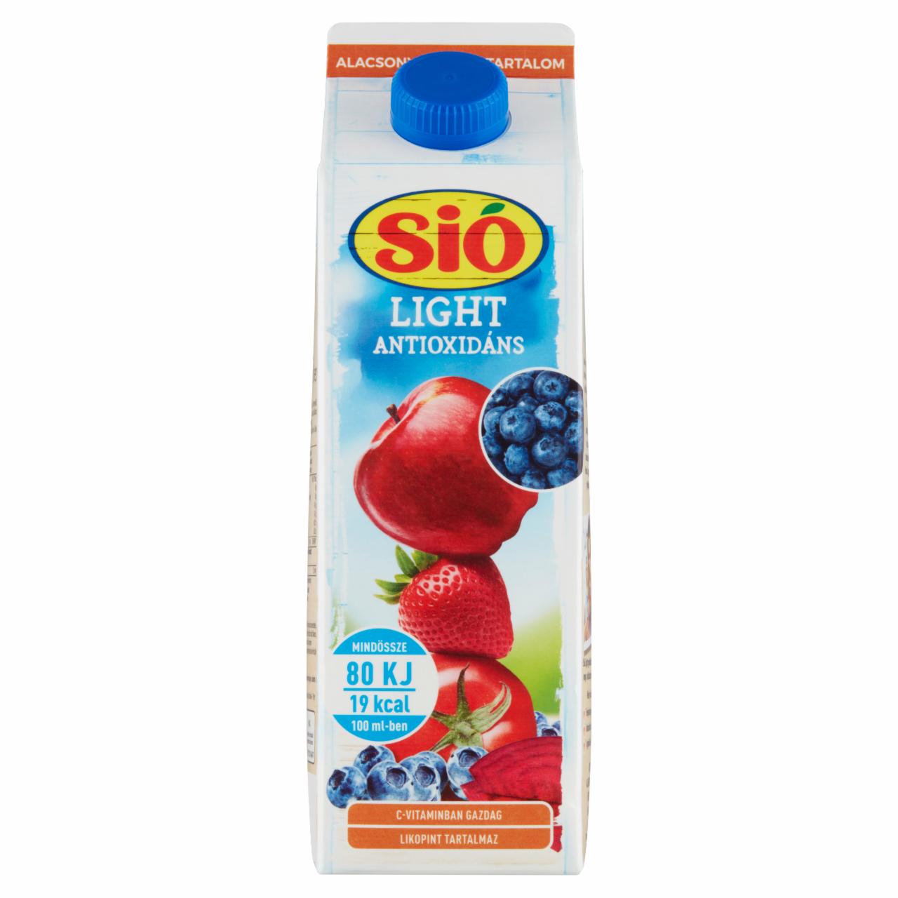 Képek - Sió Light Antioxidáns energiaszegény vegyes gyümölcs-zöldség ital cukorral és édesítőszerekkel 1 l