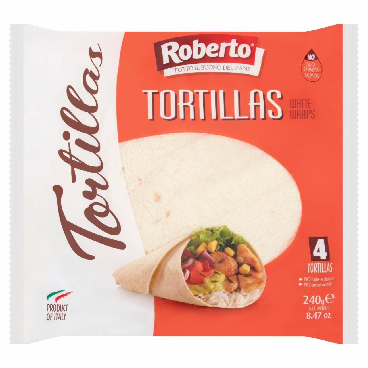 Képek - Roberto Tortillas kenyér napraforgóolajjal 4 db 240 g