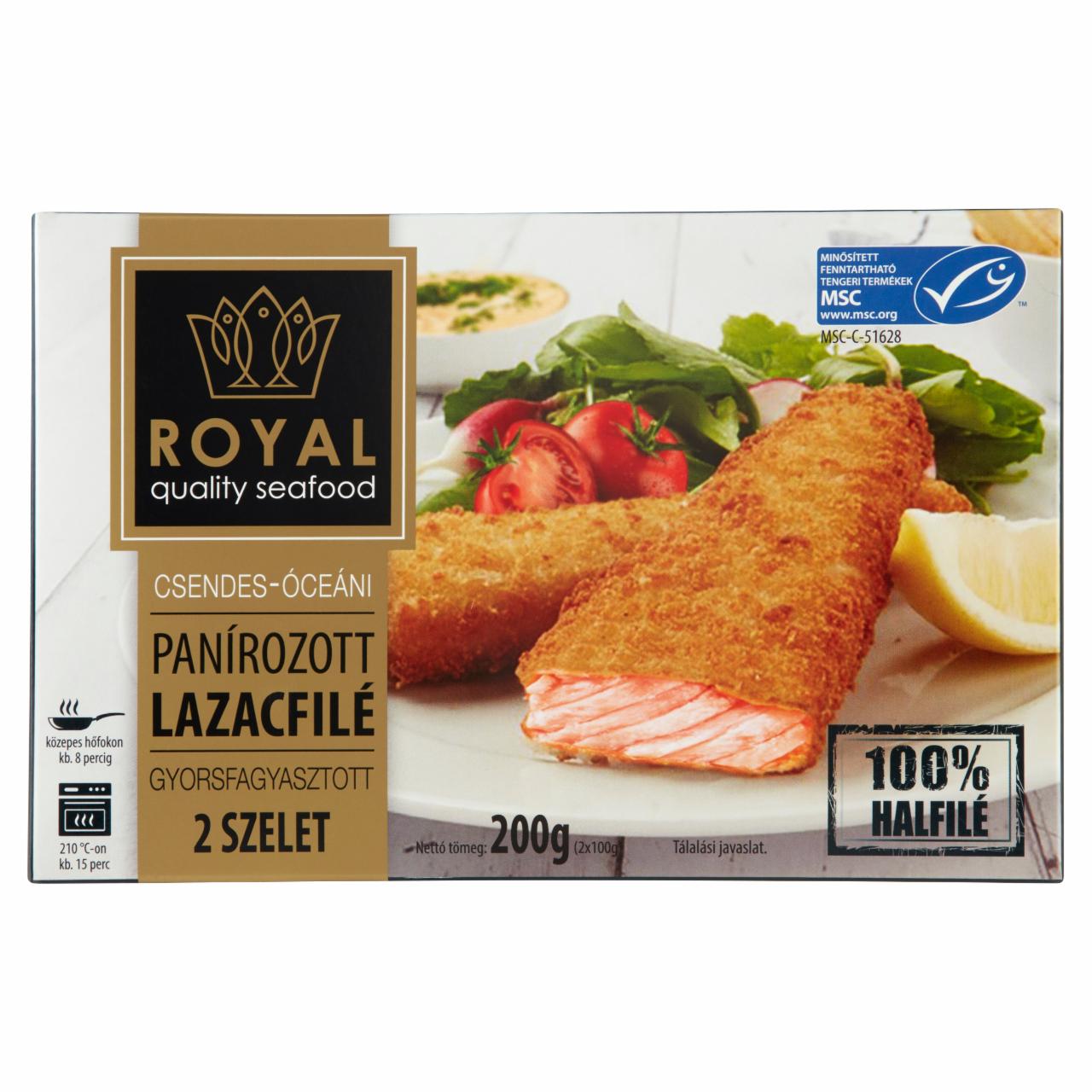 Képek - Royal gyorsfagyasztott csendes-óceáni panírozott lazacfilé 2 x 100 g (200 g)