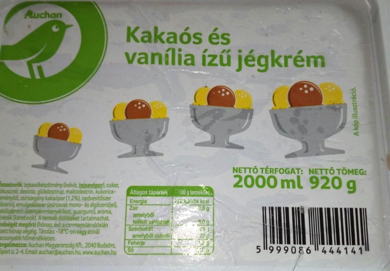 Képek - Kakaós és vanília ízű jégkrém Auchan