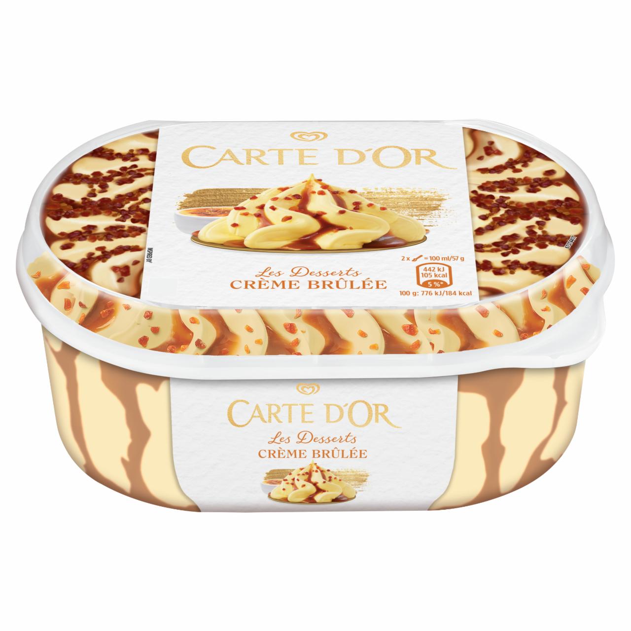 Képek - Carte D'Or Gelateria Crème Brûlée tejszín ízű jégkrém karamell szósszal 900 ml