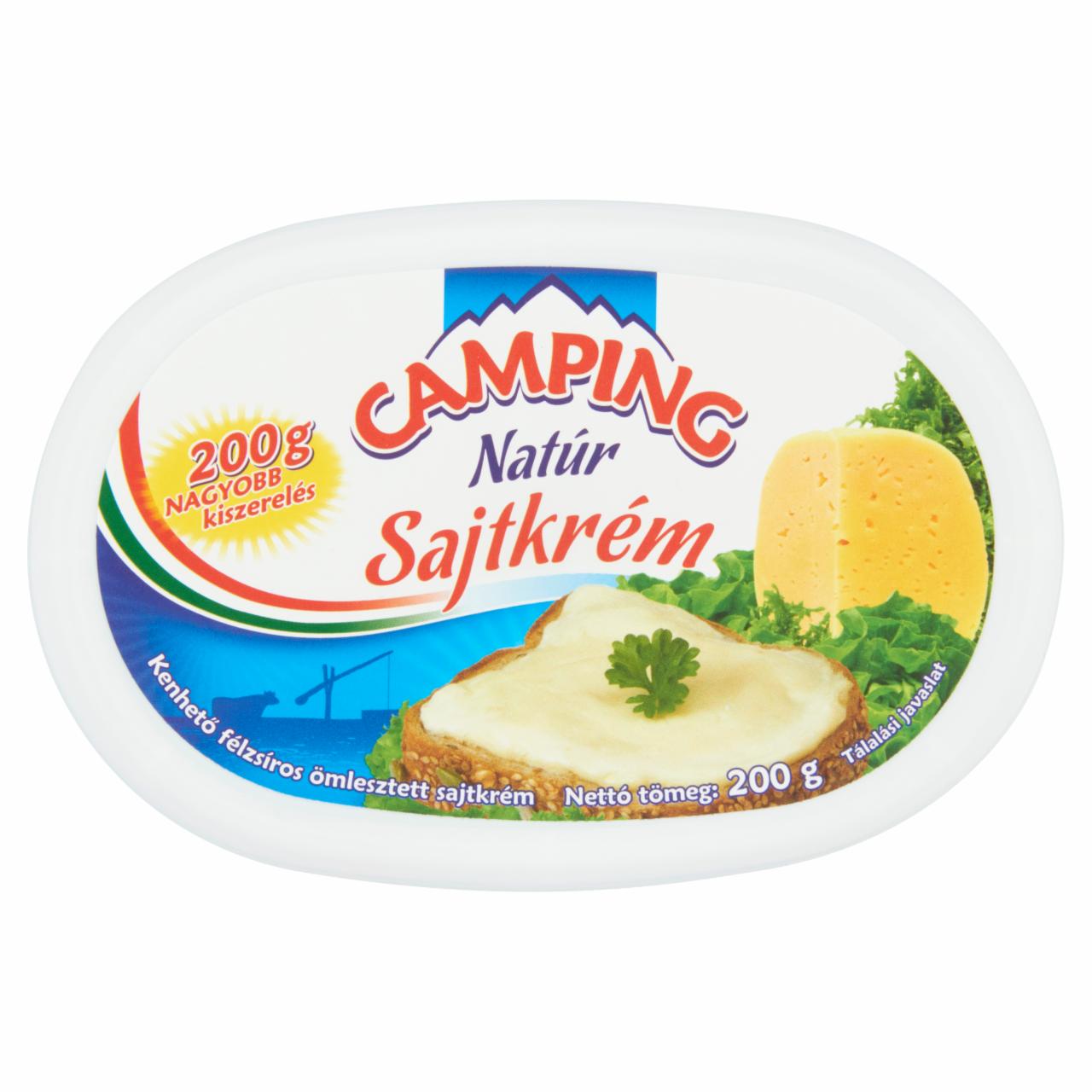 Képek - Camping natúr kenhető félzsíros ömlesztett sajtkrém 200 g