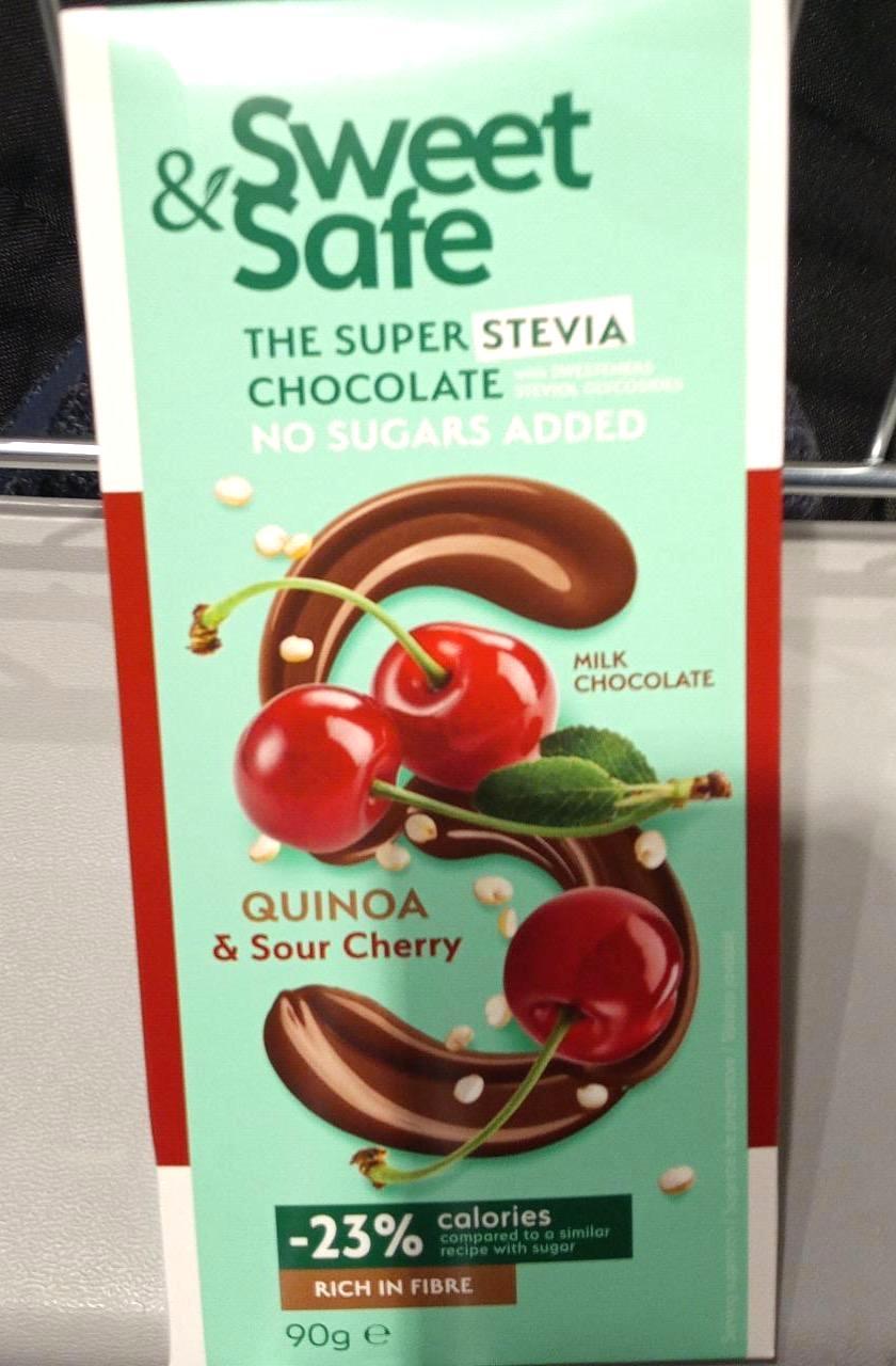 Képek - Tejcsokoládé Quinoa & Sour Cherry Sweet & Safe