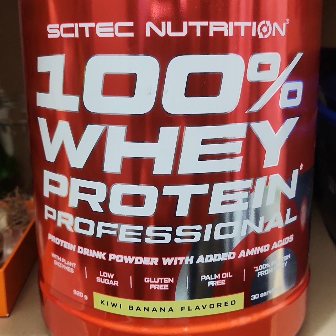Képek - 100% Whey Protein Professional Protein drink powder with added amino acids kiwi banana flavored Scitec Nutrition