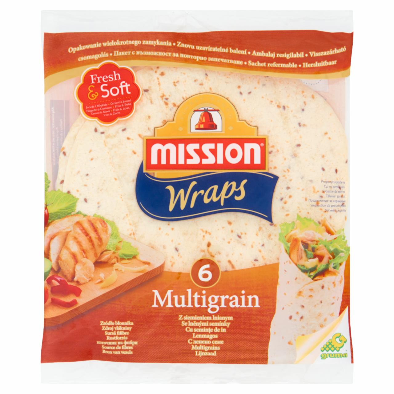 Képek - Wraps multigrain wheat flour tortilla with linseed Mission