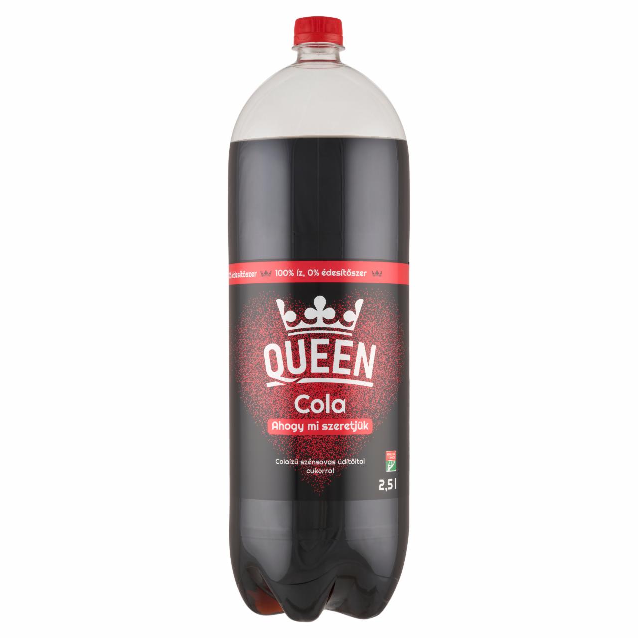 Képek - Queen Cola colaízű szénsavas üdítőital cukorral 2,5 l