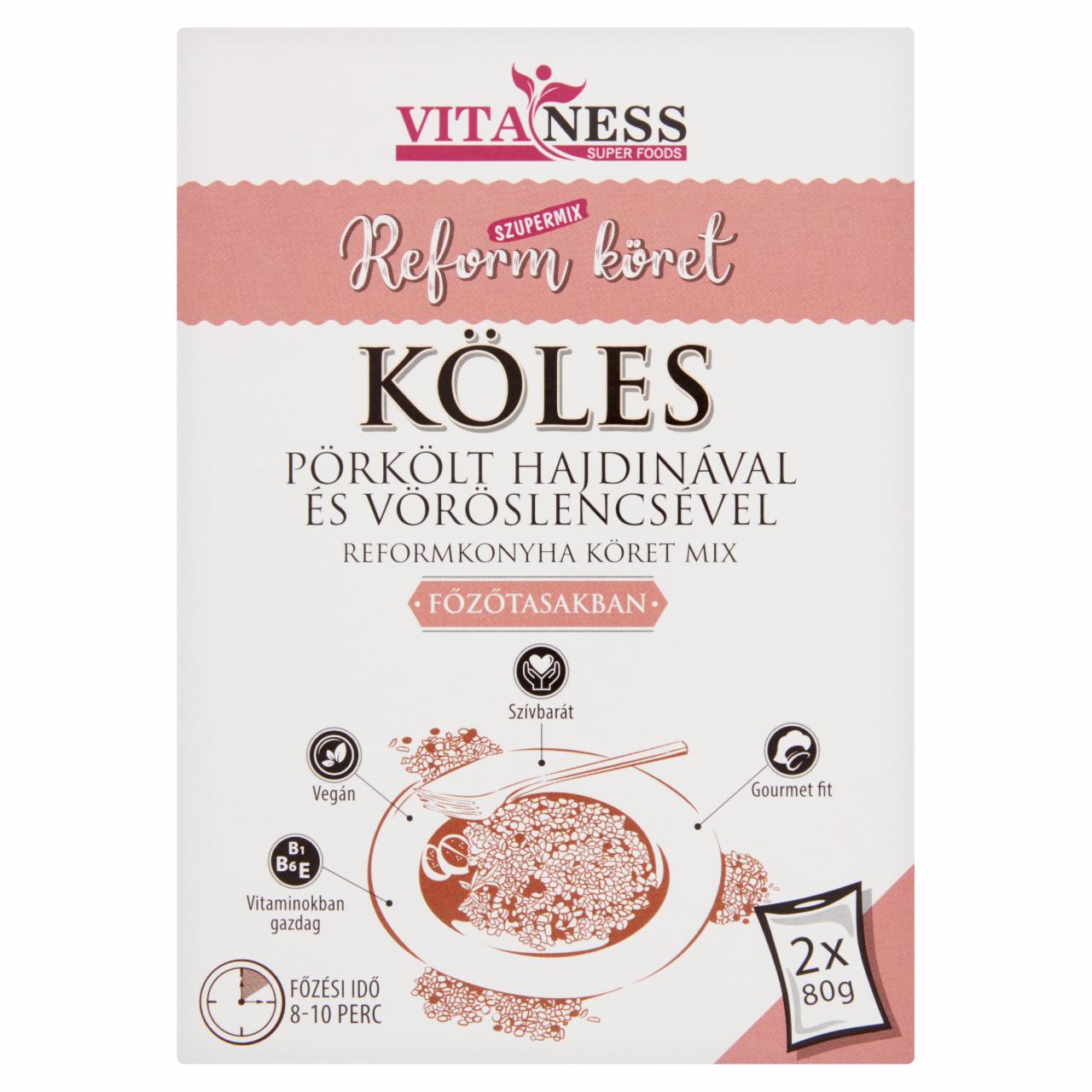 Képek - Vitaness Szupermix Reform köret köles pörkölt hajdinával és vöröslencsével 2 db 160 g