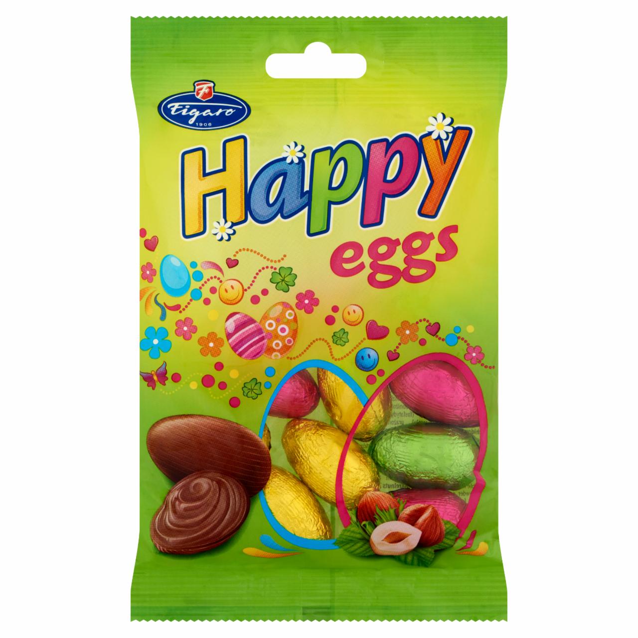 Képek - Figaro Happy Eggs mogyorós krémmel töltött tejcsokoládék 100 g