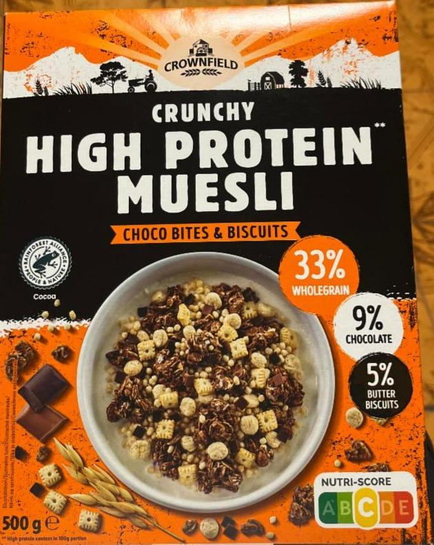 Képek - Crunchy high protein muesli Choco bites & biscuits Crownfield