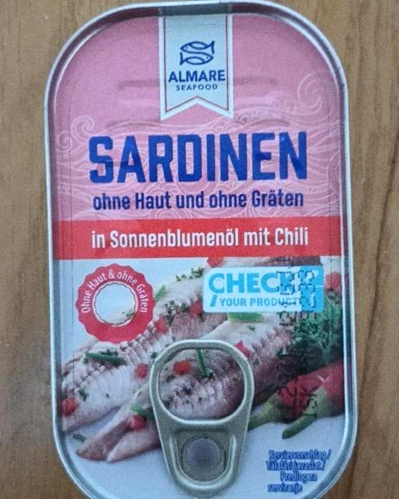 Képek - Sardinen in Sonnenblumenöl mit Chili Almare Seafood