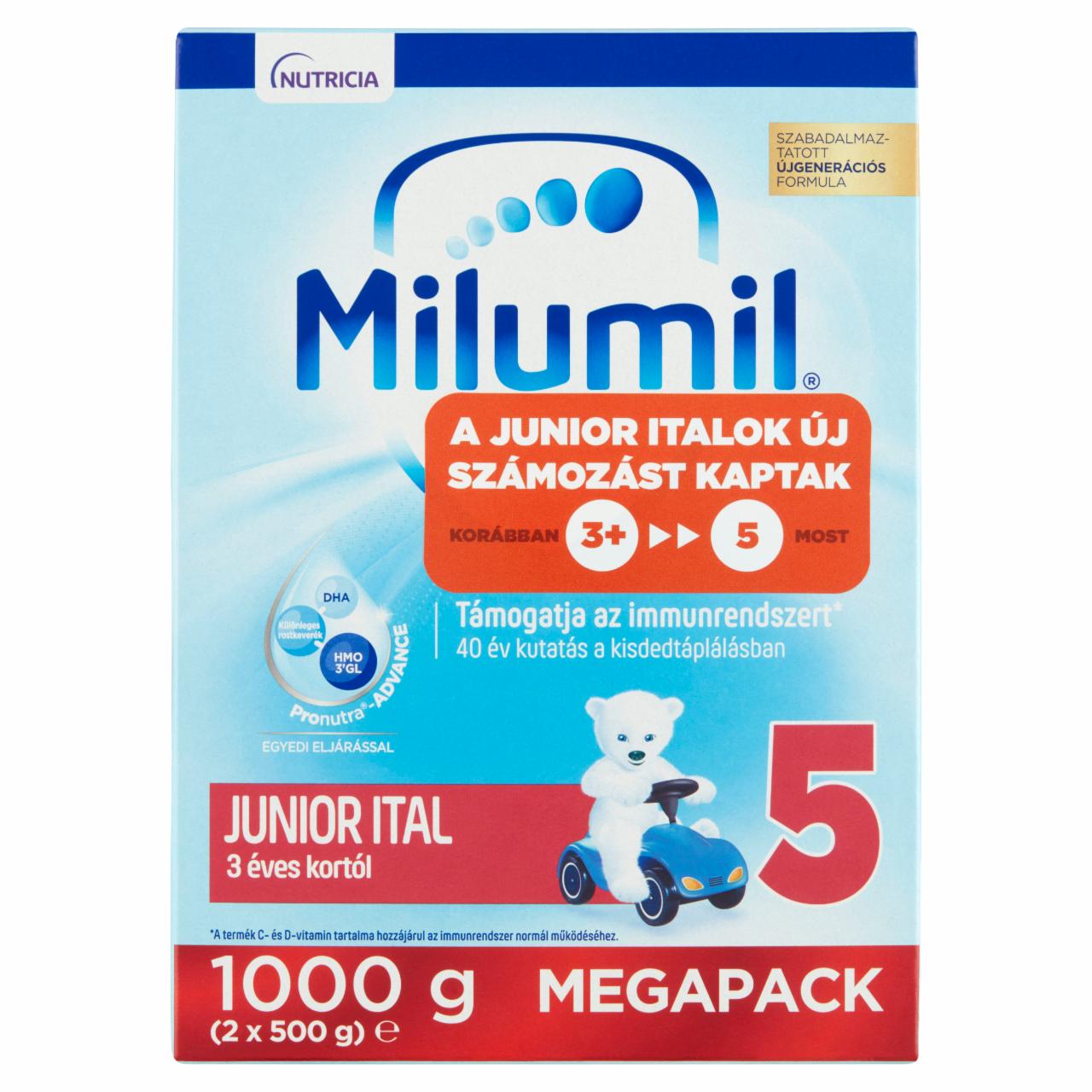 Képek - Milumil Nutri-Biotik 5 Junior tejalapú italpor 3 éves kortól 1000 g