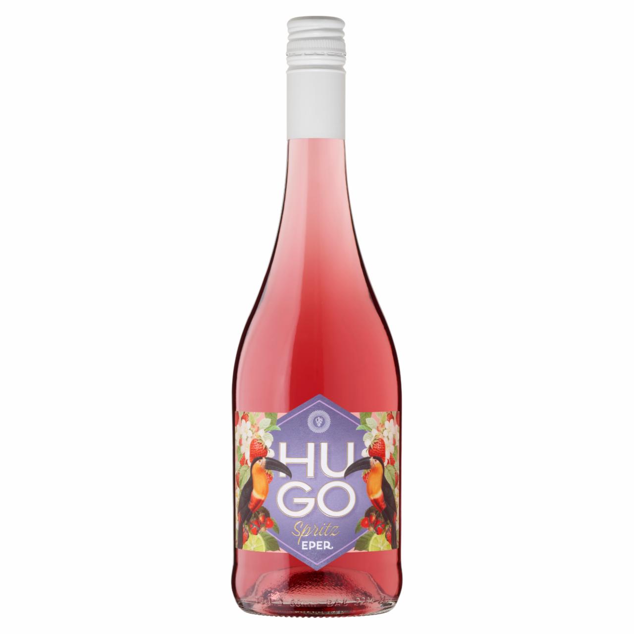Képek - Ostorosbor Hugo Spritz eper és lime ízű, szénsavas, ízesített boralapú koktél 7,3% 750 ml