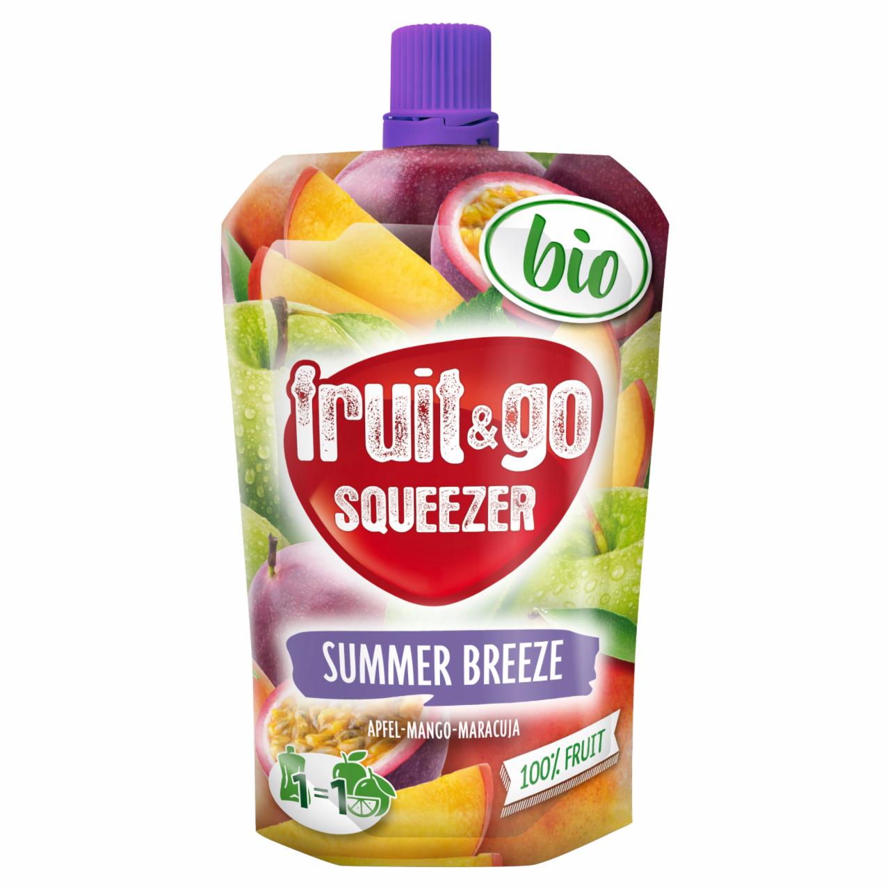 Képek - Squeezer Fruit & Go BIO almapüré mangóval és maracujalével 100 g