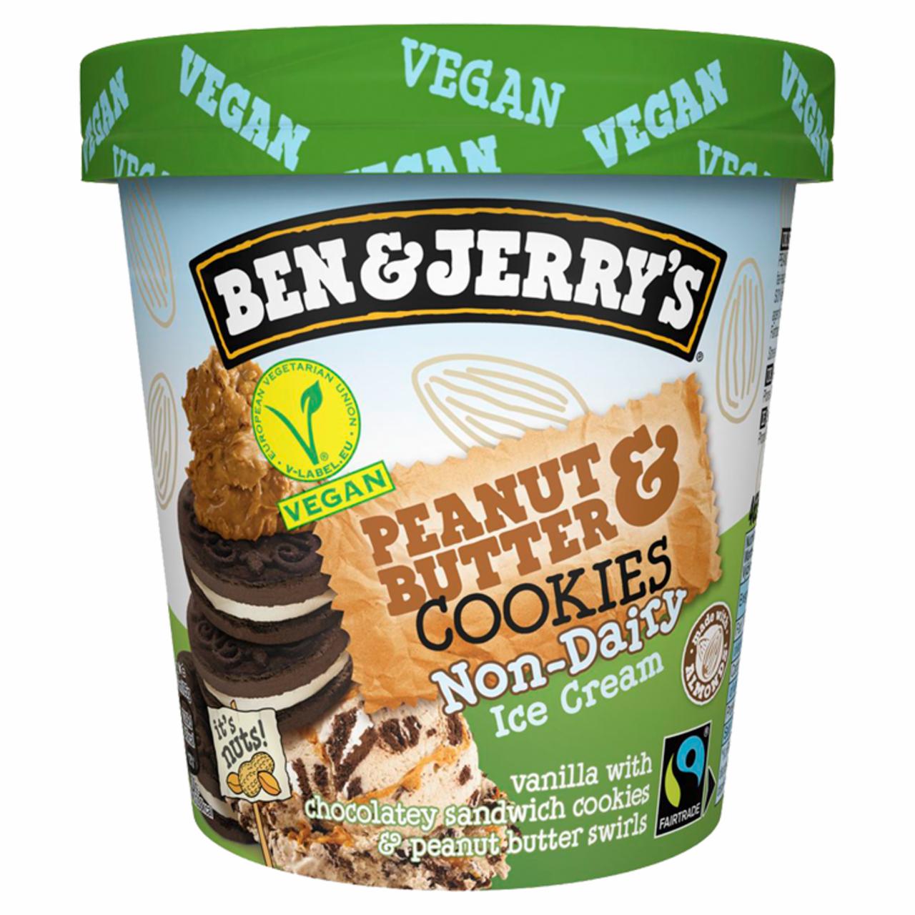 Képek - Ben & Jerry's poharas jégkrém vegán Peanut Butter Cookies 465 ml