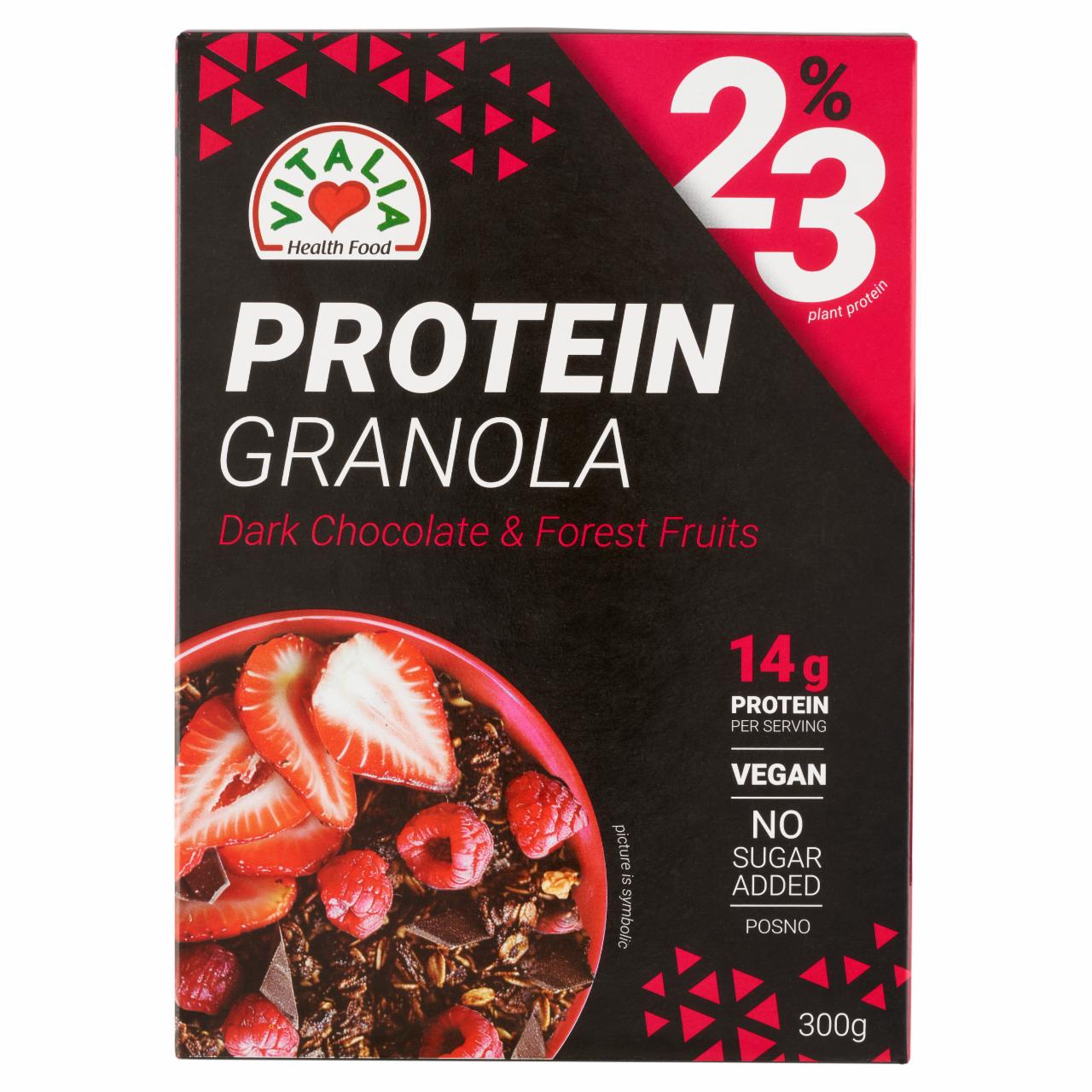 Képek - Vitalia étcsokoládés erdei gyümölcsös protein granola 300 g