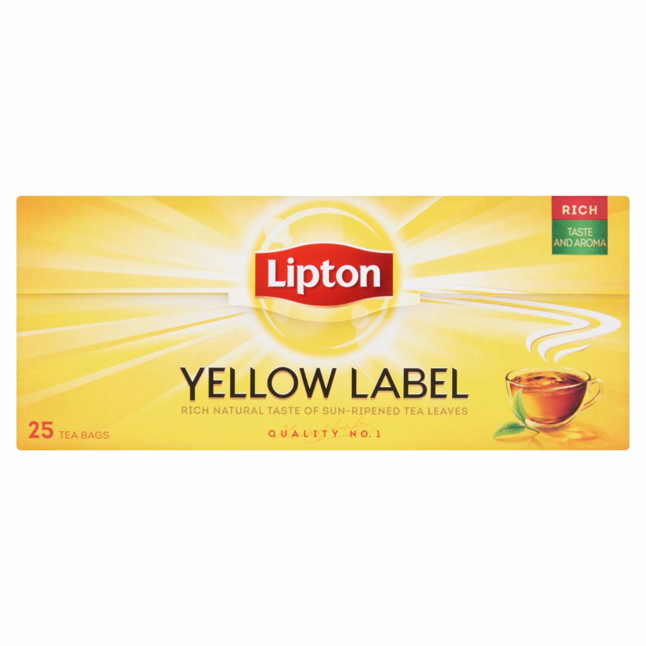 Képek - Lipton Yellow Label ízesített fekete tea 25 filter