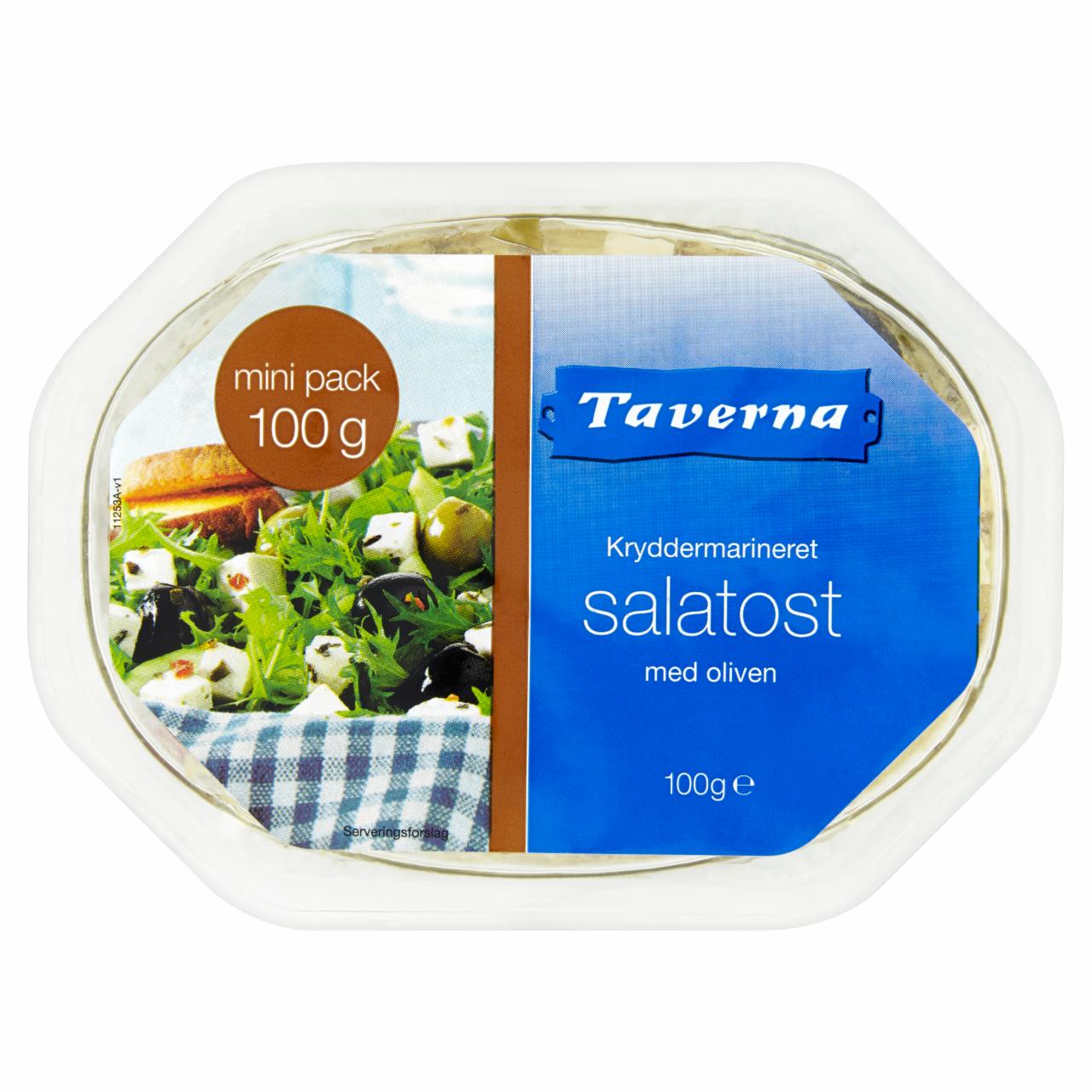 Képek - Taverna marinált zsírdús, lágy sajtkockák olívabogyóval és zöldfűszerekkel 100 g
