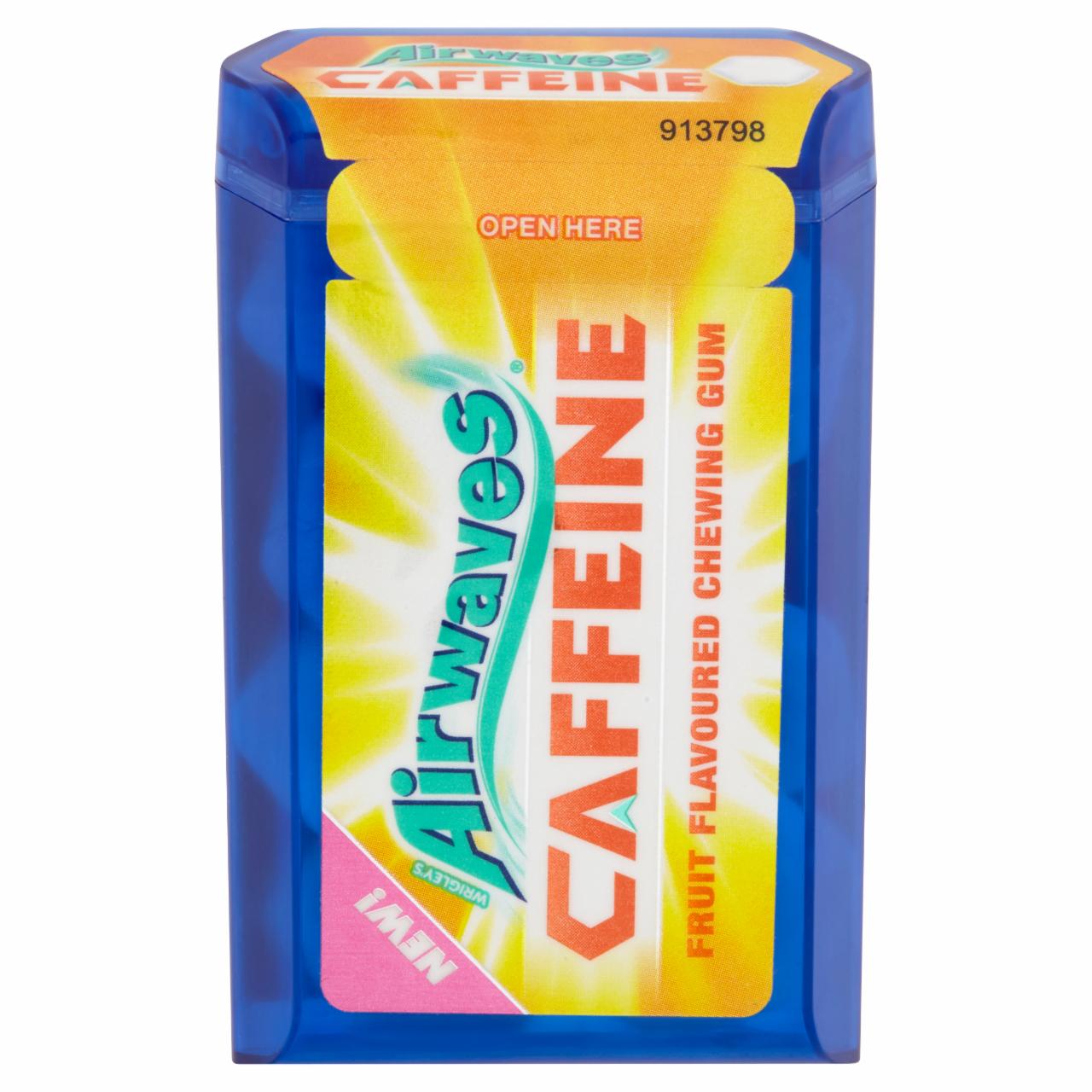 Képek - Airwaves Caffeine gyümölcsízű rágógumi koffeinnel 18,8 g