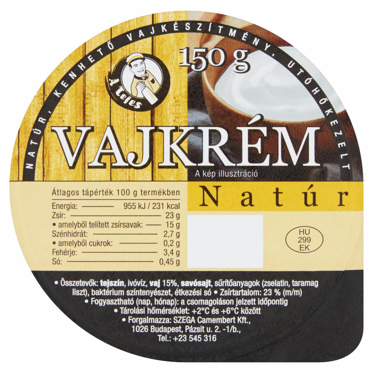 Képek - A Tejes natúr kenhető vajkrém 150 g