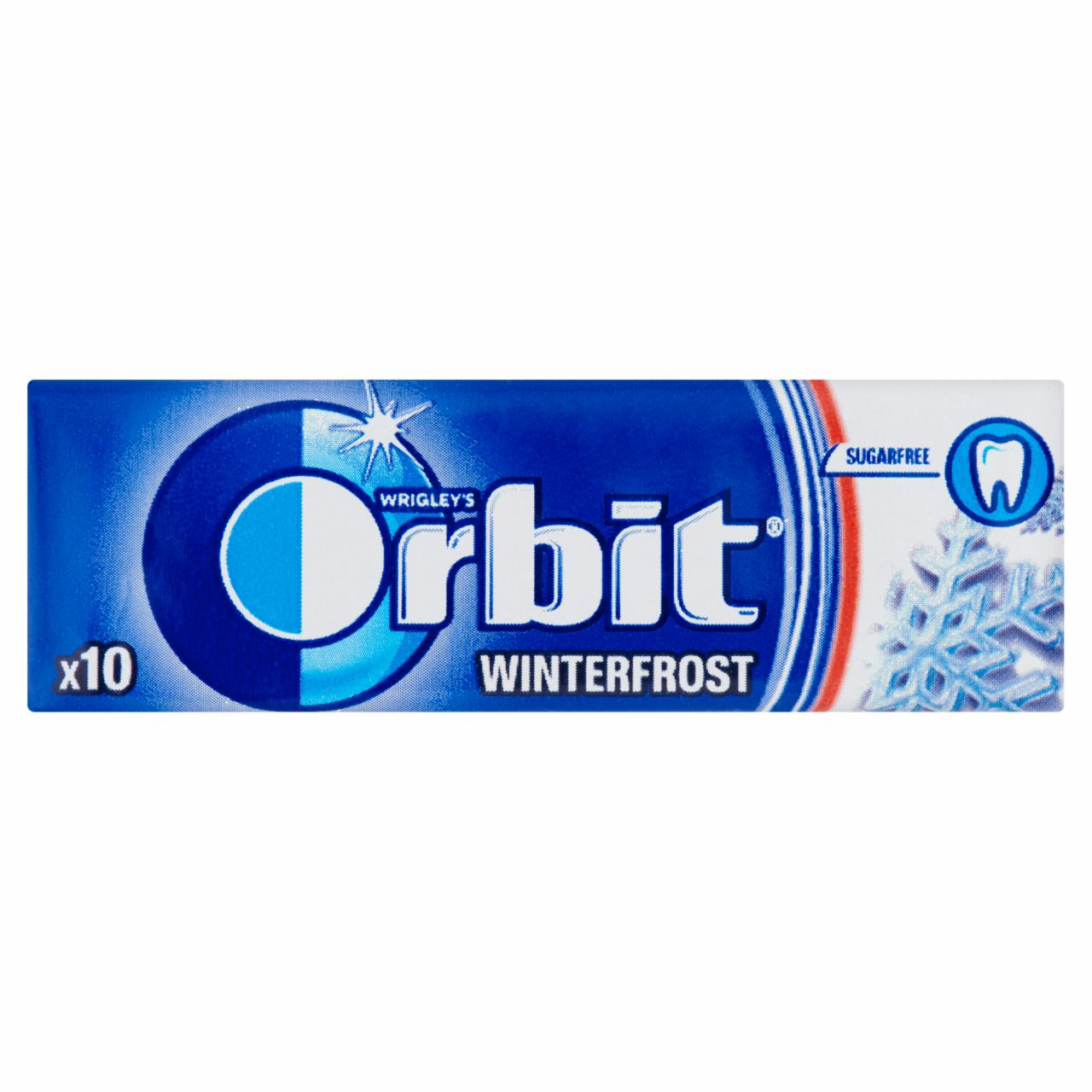 Képek - Orbit Winterfrost menta- és mentolízű cukormentes rágógumi édesítőszerrel 14 g