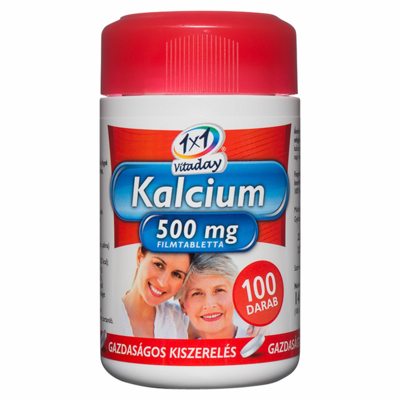 Képek - 1x1 Vitaday Kalcium 500 mg étrend-kiegészítő filmtabletta 100 db 140 g