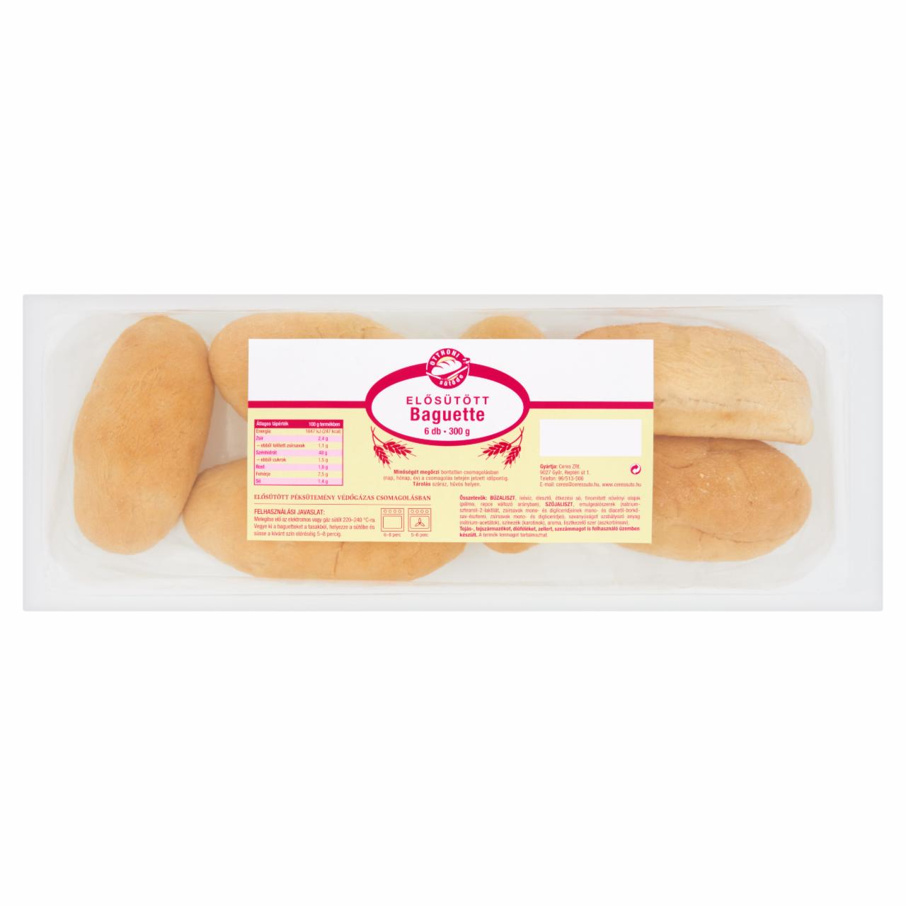 Képek - Otthoni Sütöde elősütött baguette 6 db 300 g