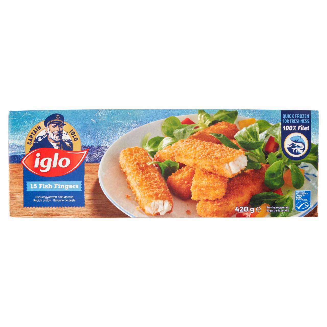 Képek - Iglo gyorsfagyasztott halrudacska 15 x 28 g (420 g)
