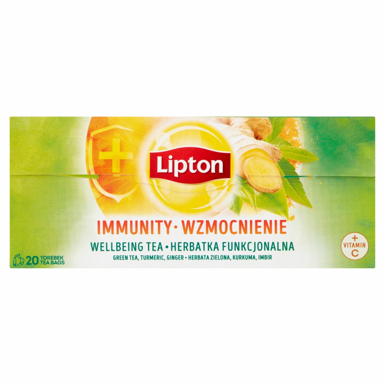 Képek - Lipton Immunity ízesített zöld tea és herbatea C-vitaminnal 20 filter